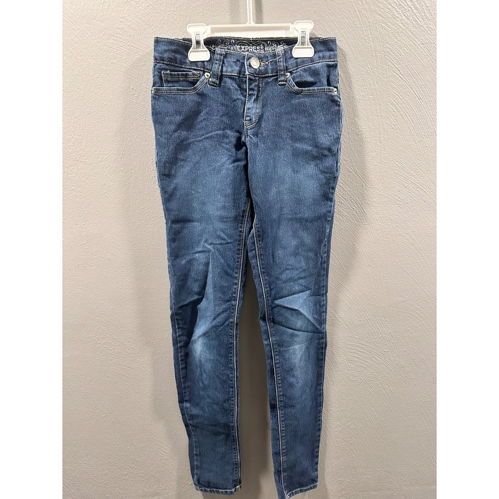Express Jeans Womens Size 2 Medium Wash Skinny Denim Stretch Pants